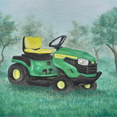 Familiarity pt. I: Carterton. Watercolour on 8.5” x 5.5” paper, 2025. SOLD.