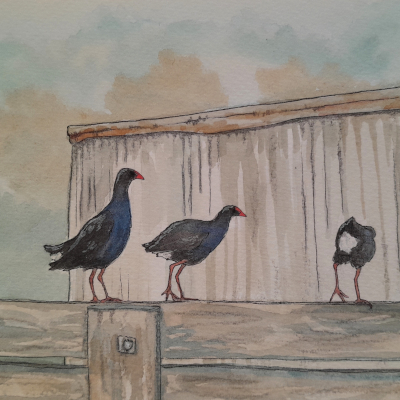 Colletts Rd. Watercolour on paper, 2026. SOLD.
