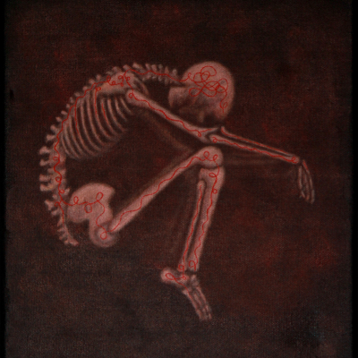 Myalgia. Acrylic on 10” x 12” canvas, 2023. $220